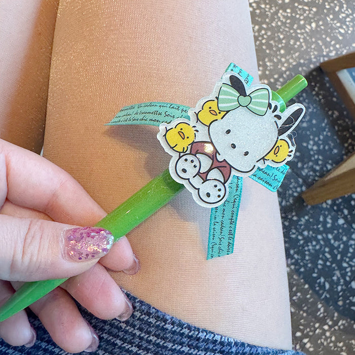 Wholesale Student' s signature pen with cute puppy bow