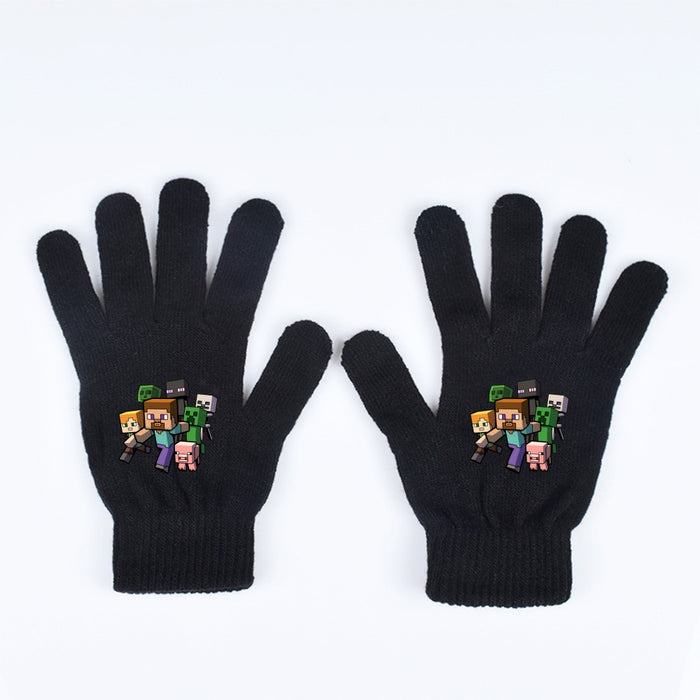 Wholesale Solid color knitted warm mittens
