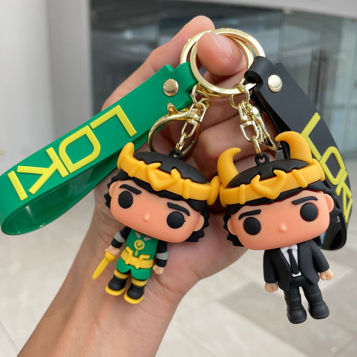 Wholesale Keychain Cartoon Doll Car Keychain Exquisite Soft Plastic Bag Pendant