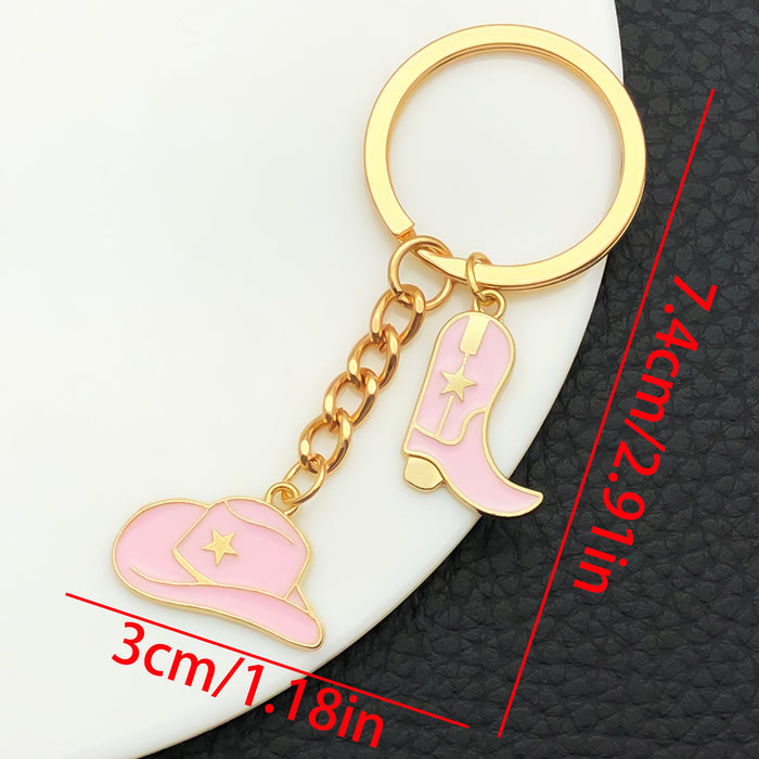 Wholesale Oil-dripping hat pistol metal keychain