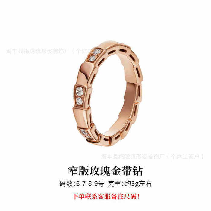 Wholesale Ring niche design, high-end feel, diamond inlay, light luxury