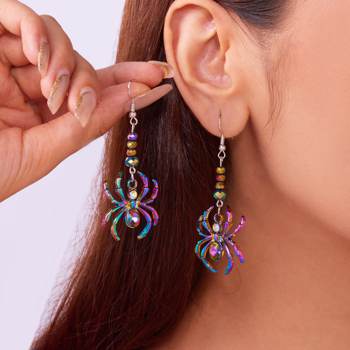 Wholesale  Diamond-encrusted  Earrings Punk Style All-match Color Funny Tassel Earrings