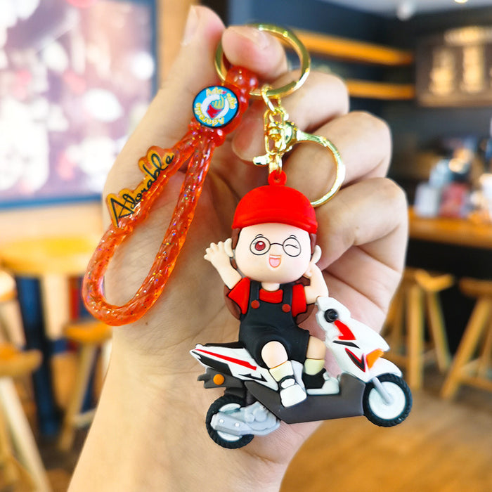 Wholesale Rubber Cartoon Doll Keychain JDC-KC-Tingm196