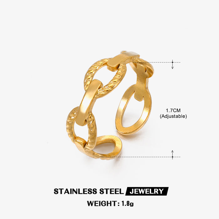 Wholesale Gold Plated stainless steel star moon Rings Adjustable rings for women