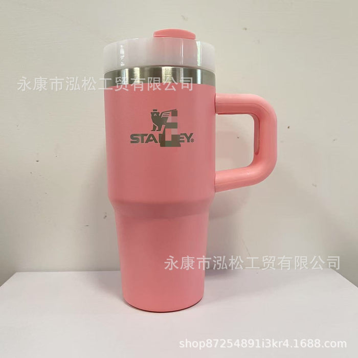 Wholesale stainless steel vacuum beer mug with handle for car children' s car handle cup