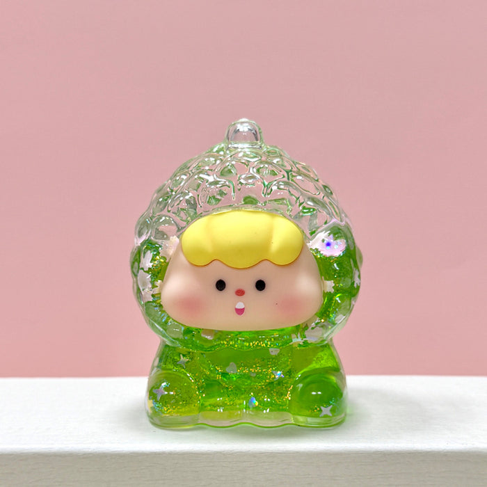 Wholesale Luminous Quicksand Fruit Girl Personalized Hand-made Desktop Ornaments Blind Box Blind Bag