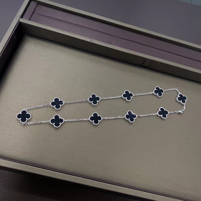 Wholesale Clover necklace agate rose gold bone chain