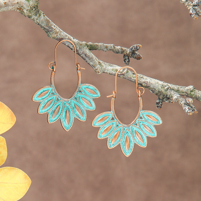 Wholesale Bohemian Floral Tassel Earrings Jewelry Accessory Boutique Resale MOQ≥2