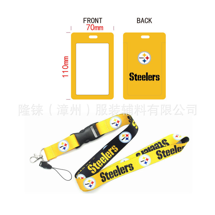 Wholesale of 10pcs/pack Rugby Card Set Polyester Hanging Cord Keychain JDC-KC-LongL001