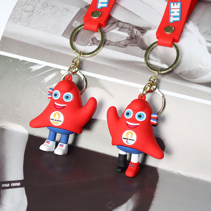 Wholesale Cartoon Silicone Doll Keychain JDC-KC-Shimin001