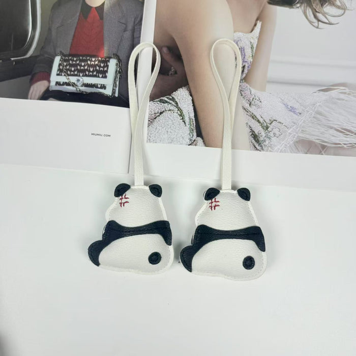 Wholesale Panda Leather Bag Strap Pendant Accessory Leather Pendant