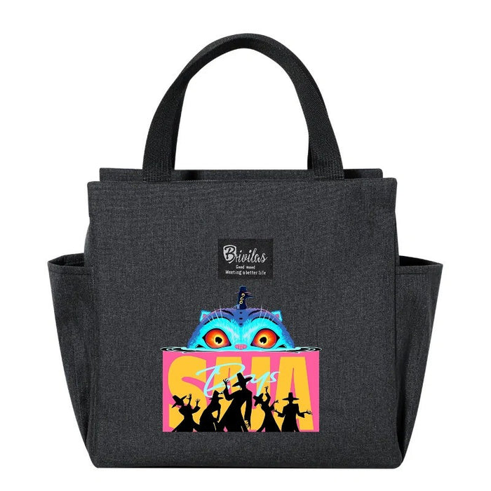 Wholesale Cute Cartoon Print Insulated Lunch Boxes Handbags