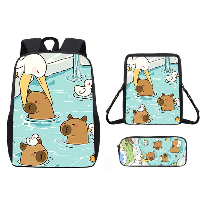 Wholesale Capybara Cute Cartoon Schoolbag  Students Large Capacity Backpack Rucksack