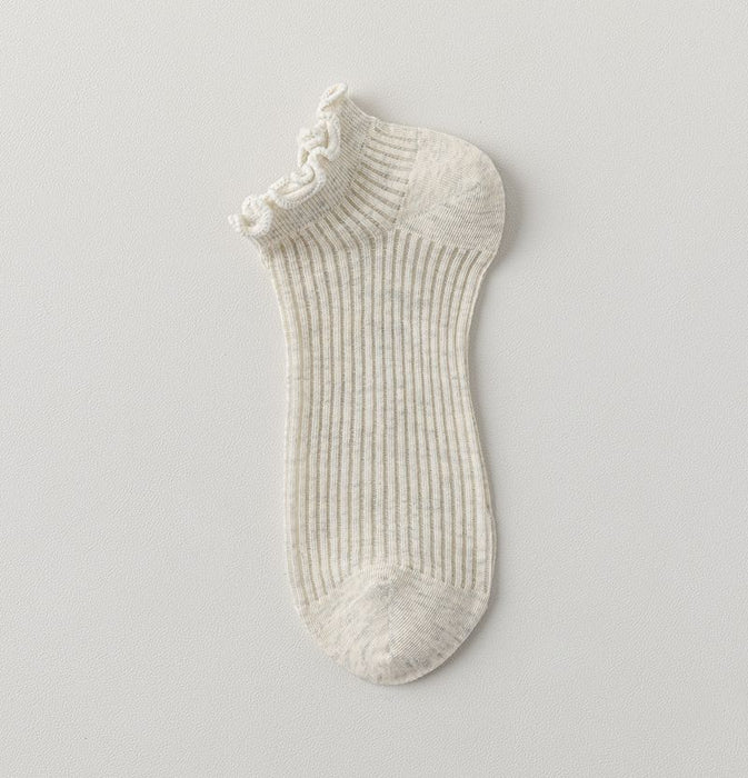 Wholesale Mesh breathable all-in-one machine boneless fungus edge short tube socks