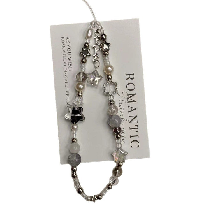 Wholesale Mobile Phone Accessories Pendant Pearl Cat's Eye Five-Pointed Star Crystal Bag Pendant