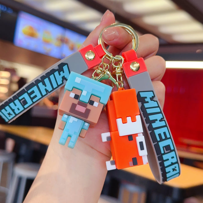 Wholesale Creative 3D Sandbox Game Keychain for Couples