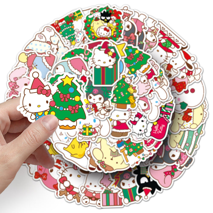 Wholesale 50pcs Christmas  Stickers Cartoon Cute Decorative  Stickers