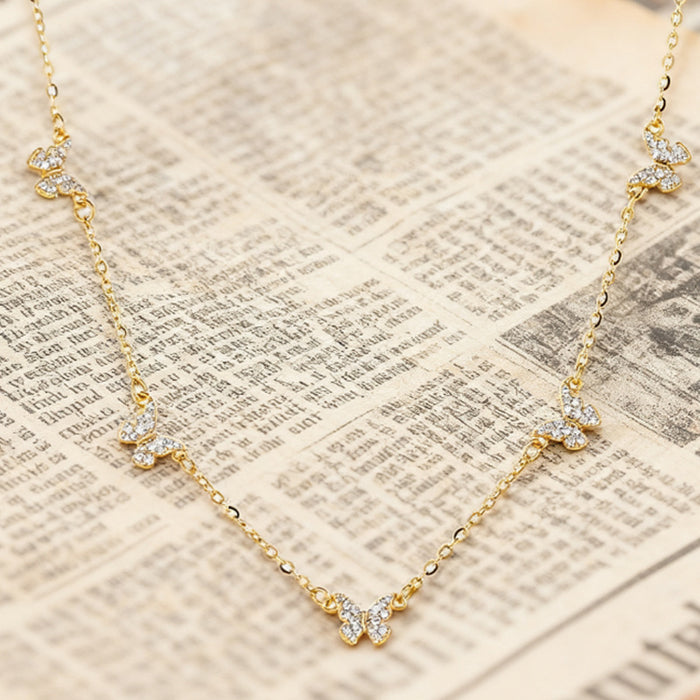 Wholesale Butterfly Zirconia  Versatile and Elegant Necklace