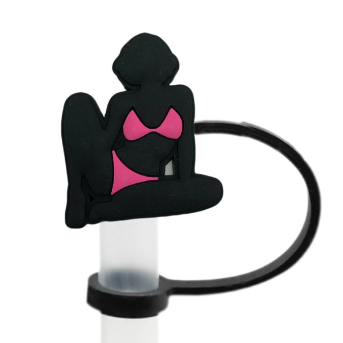 Wholesale Straw cap, food grade silicone straw cap, 8/10mm dust cap, cartoon straw plug