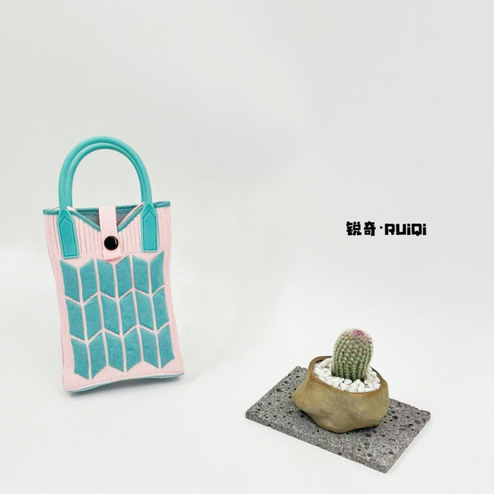 Wholesale Cute Cartoon Knitted Mobile Phone Bag  Easiest for Match Shoulder Bag Coin Crossbody Portable