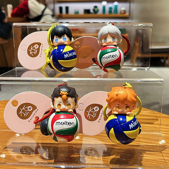 Wholesale Volleyball keychain cute cartoon volleyball doll couple backpack pendant