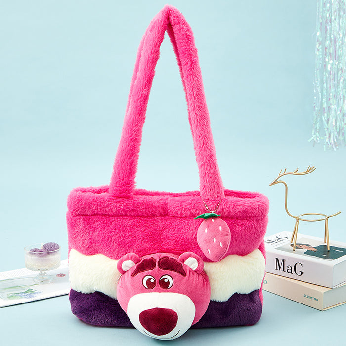 Wholesale Plush Bag Cartoon Cute Shoulder Bag Girls Plush Shoulder Large Capacity Women's Bag JDC-SD-YiSheng006