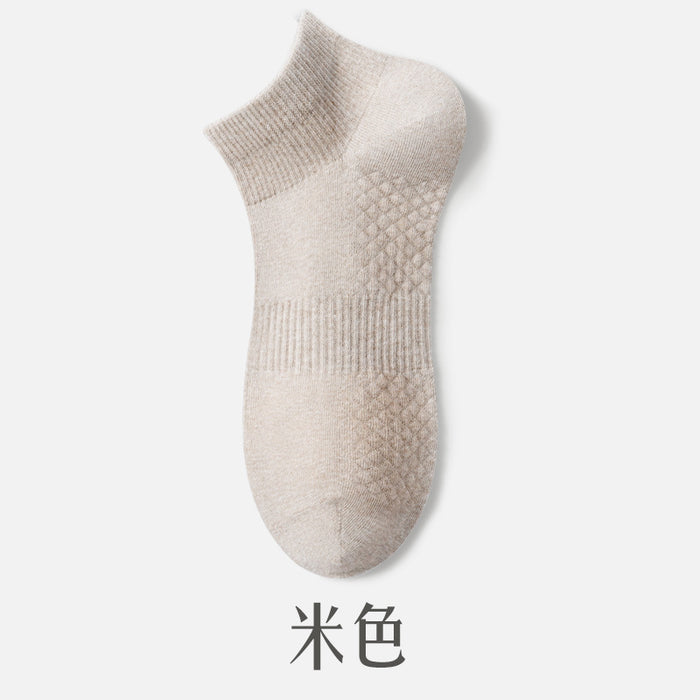 Wholesale Cotton yarn boat socks breathable short socks
