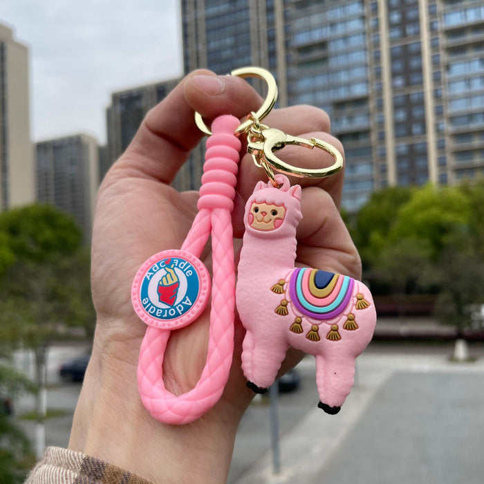 Wholesale Three dimensional soft rubber keychain metal buckle pendant backpack hanging decoration car keychain ring small gift