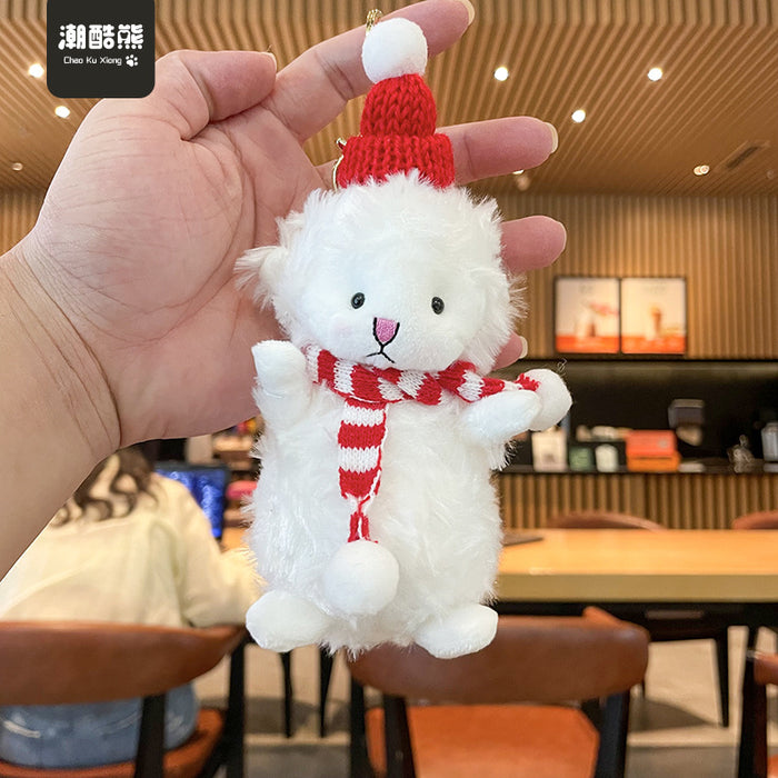 Wholesale Christmas Cute Bear Plush Doll Keychain JDC-KC-CHeng007