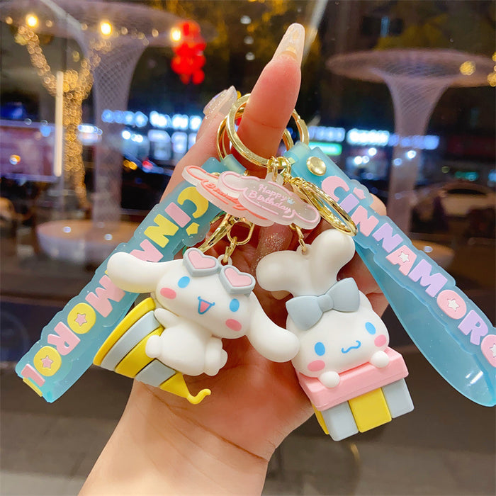 Wholesale Creative and cute cartoon car keychain backpack decoration