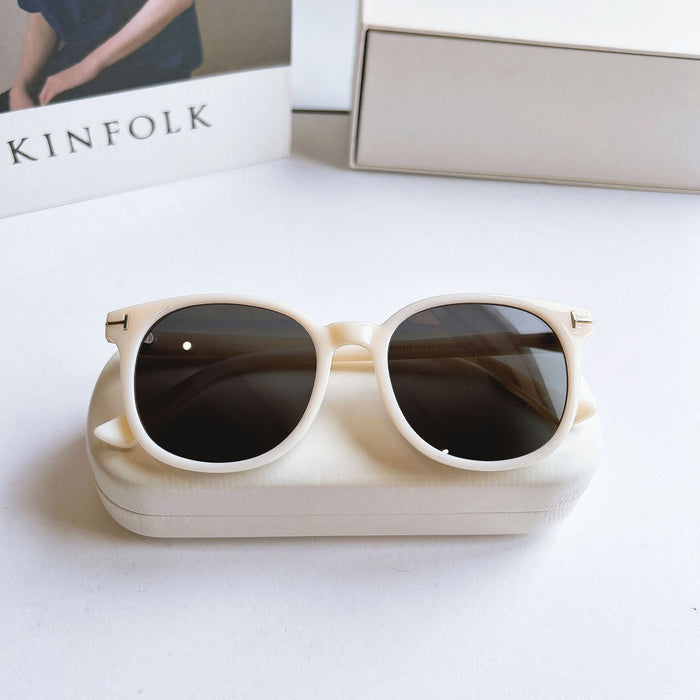 Wholesale Fashionable UV resistant polarized sunglasses, retro large frame sunshade sunglasses