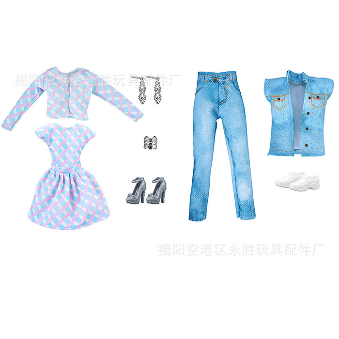 Wholesale Doll clothing design movie with model couple doll clothes
