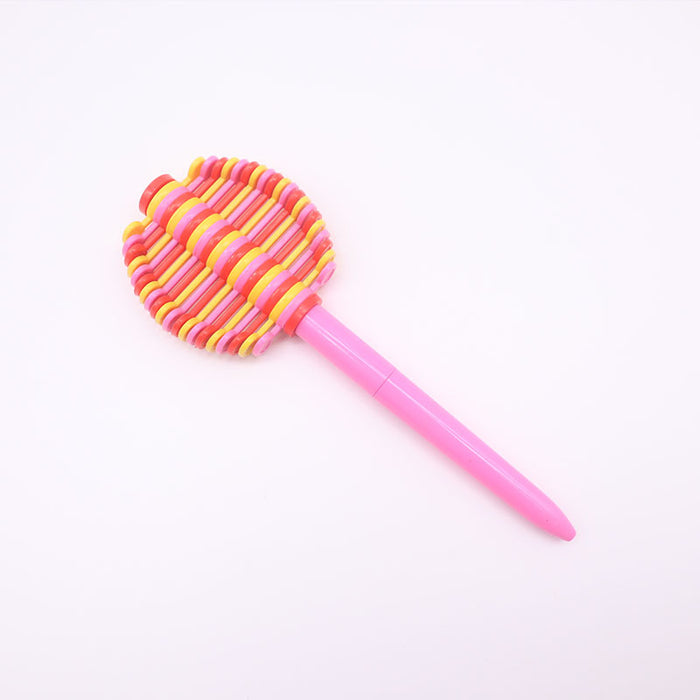 Wholesale Flower Petal Lollipop Tablets Plastic Bead Pen JDC-PN-ChenYu003