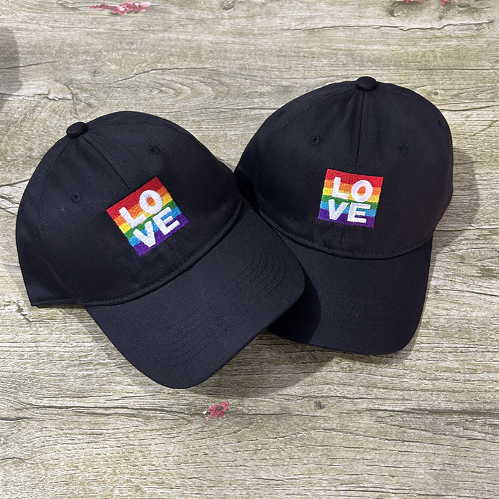 Wholesale Cotton LOVE Rainbow Embroidered Baseball Cap JDC-FH-ChenSheng003