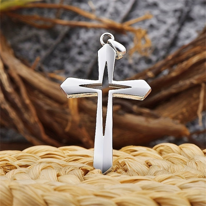 Wholesale stainless steel cross men and women necklace fashion