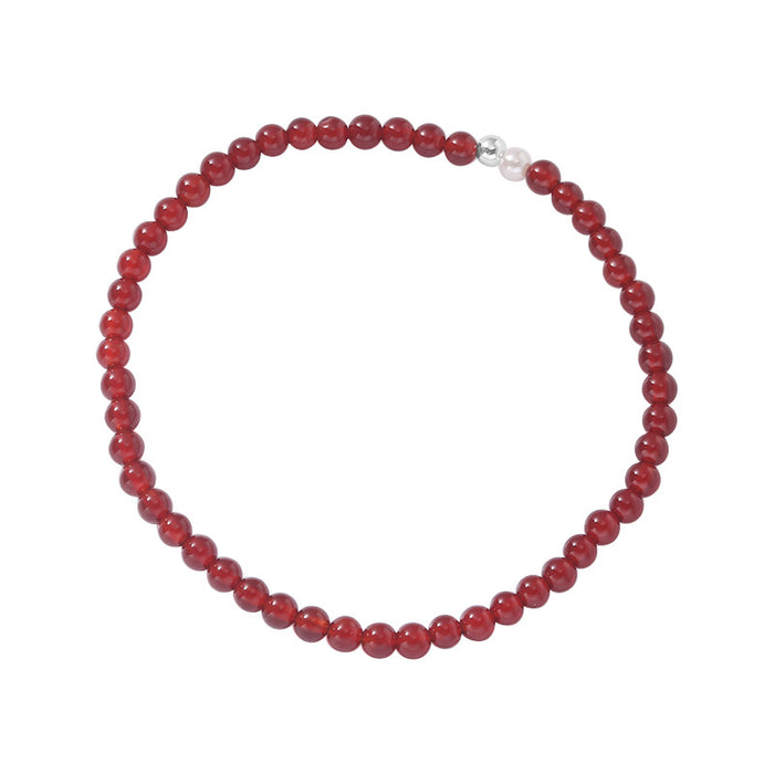 Wholesale Pure silver, silver beads, pearl bracelet, women's minimalist handmade design, elegant beading