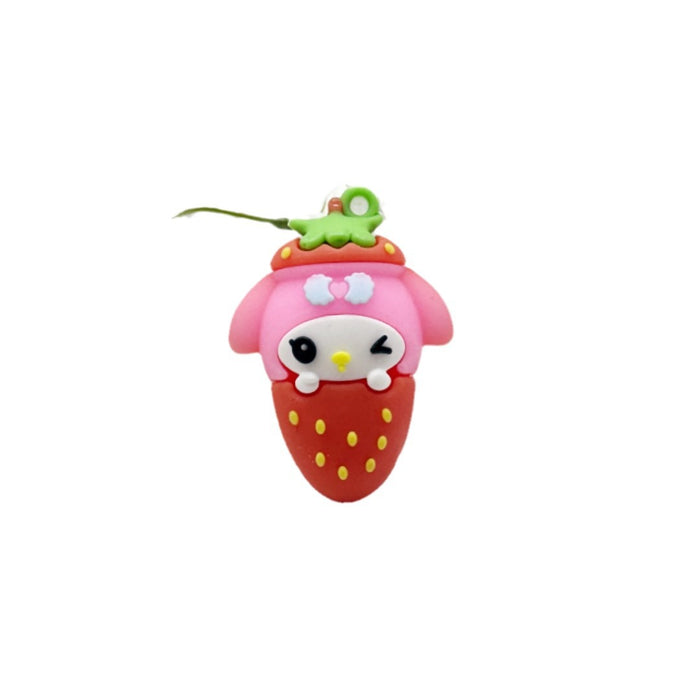 Wholesale Cartoon Strawberry Series Keychain Soft PVC Doll Bag Pendant Exquisite
