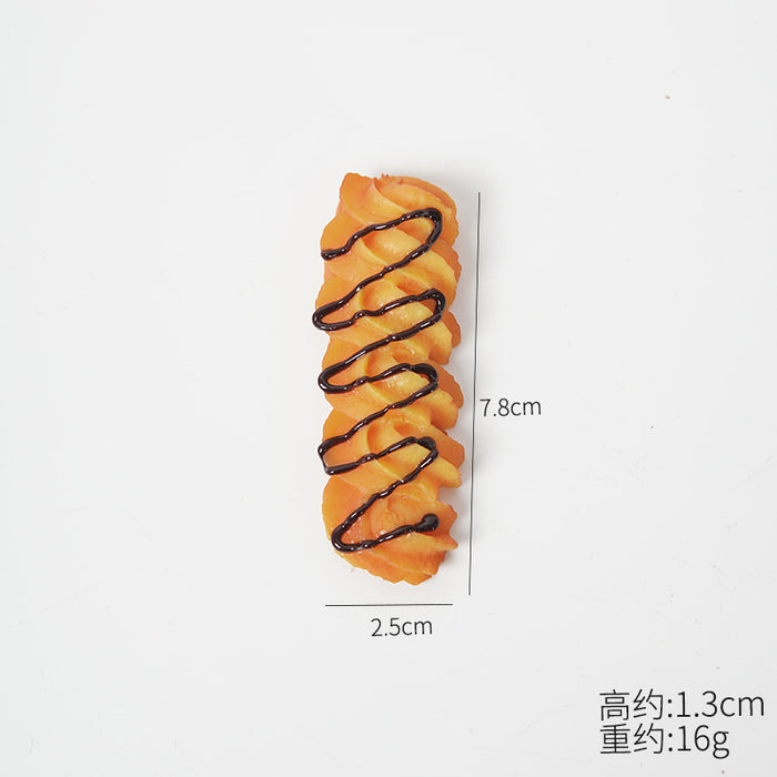 Wholesale Chic PVC Simulated Cookie Pendant Fun Dessert Shaped Ornament Decorative Gift Accessory MOQ≥5