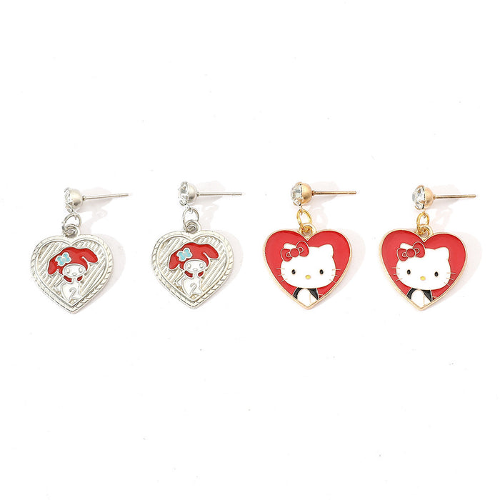 Wholesale Cartoon Cute Alloy Oil Drop Earrings JDC-ES-ShaoH009