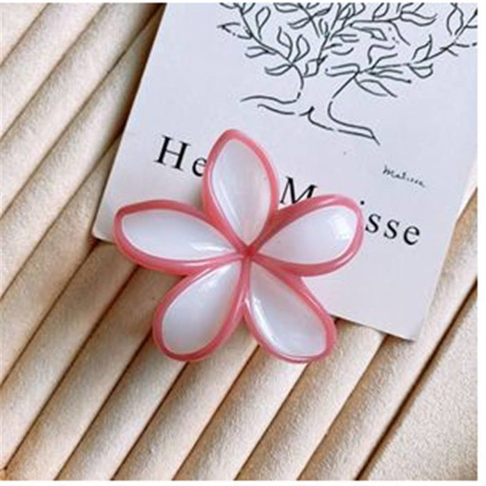 Wholesale Cream Jelly Contrasting Color Flower Hair Clips