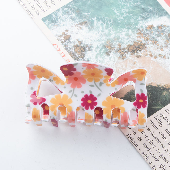 Wholesale Bow-Shaped Flower Pattern Hair Clip