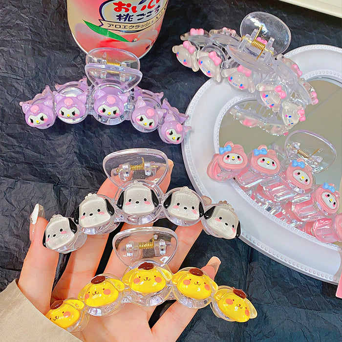 Wholesale Resin Cartoon Transparent Fine Flash Clip JDC-HC-HengX007