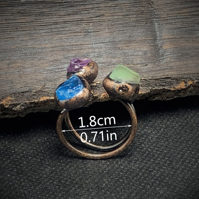 Wholesale Vintage handmade copper plated adjustable ring with an opening