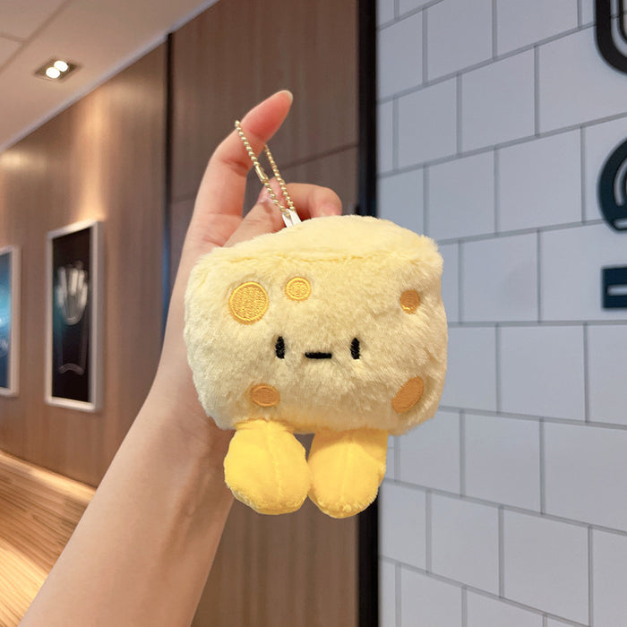 Wholesale cheese plush pendant hamburger doll ham sausage doll cartoon keychain plush toy