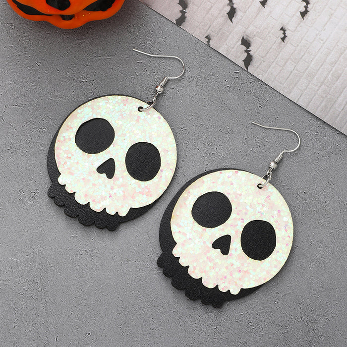 Wholesale  Cute Cartoon Pumpkin Ghost Earrings Dark Horror Skull Personalized Jewelry Accessories