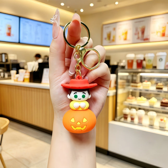 Wholesale Cartoon Metal Keychain Night Light Decorative Bag Charm Gift for Students Couples MOQ≥2