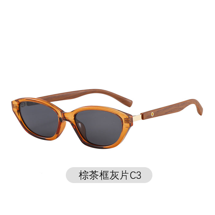 Wholesale Sunglasses with high-end feel, UV resistant, wood grain leg sunglasses