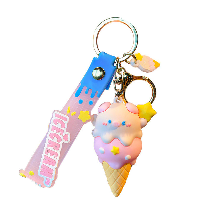 Wholesale Cartoon Three-dimensional Silicone Doll Keychain JDC-KC-MZL008