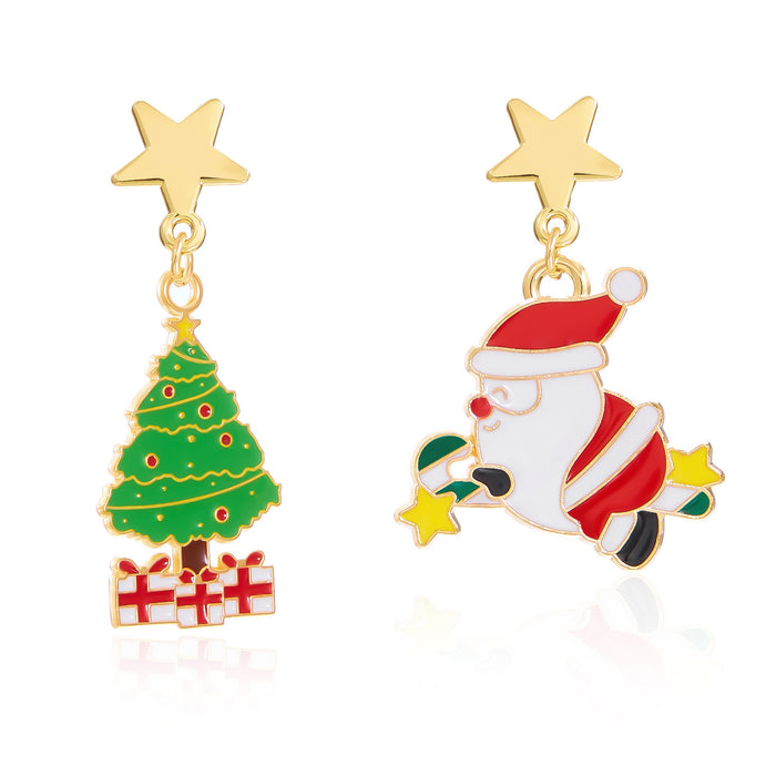 Wholesale Christmas  Christmas Christmas Gift Box Earrings  Cartoon Cute Ear Jewelry