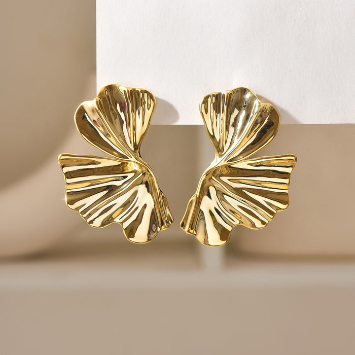 Wholesale Ginkgo Leaf Earrings Steel Needle Earrings